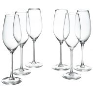 Stone & Beam Traditional Champagne Flute Glass, 9-Ounce, Set of 6