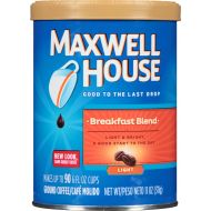 Maxwell House Breakfast Blend Light Roast Ground Coffee (11 oz Canisters, Pack of 3)