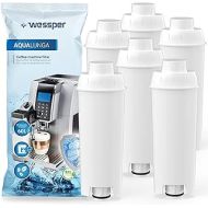 Wessper Coffee Machine Water Filter Cartridges Pack of 6 Compatible with Delonghi Fully Automatic Coffee Machine Dlsc002, Ser3017, Including Series Ecam, Esam, Etam, WES039-6