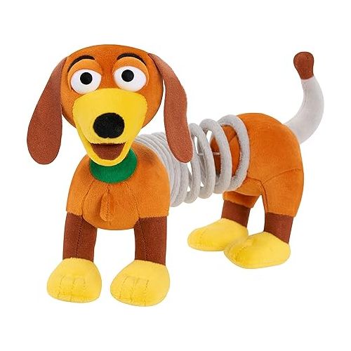  Just Play Disney and Pixar Toy Story Slinky Dog Plushie, Toys for 3 Year Old Girls and Boys, Officially Licensed Kids Toys for Ages 18 Month