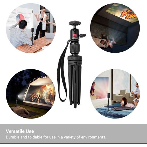 앤커 [아마존베스트]Anker Nebula Capsule Series Adjustable Tripod Stand, Compact, Aluminum Alloy Portable Projector Stand for Capsule, Capsule Max, and Capsule II with Universal Mount and Swivel Ball