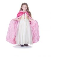 Underwraps Costumes Girls Dark Pink Panne Cape with Light Pink Lining, One Size Childrens Costume