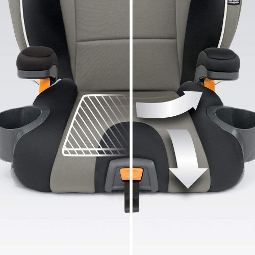 치코 Chicco KidFit 2-in-1 Belt Positioning Booster Car Seat - Gravity, Grey , 16.5x18.75x32.75 Inch (Pack of 1)