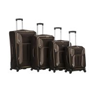 Rockland 4pc Impact Spinner Luggage Set, Brown