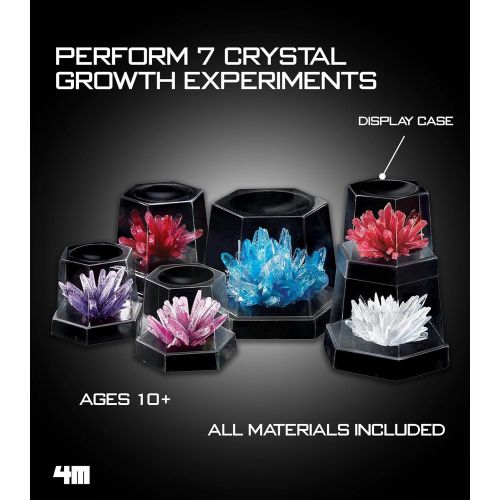  [아마존베스트]4M 5557 Crystal Growing Science Experimental Kit - Easy DIY Stem Toys Lab Experiment Specimens, A Great Educational Gift for Kids & Teens, Boys & Girls