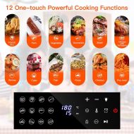 COOCHEER 13 Quart Air Fryer Toaster Oven Combo, 12-In-1 Multifunctional Intell Small Air Fryer Cooker, For Baking, Roasting and Dehydrating, Digital LCD Touch Screen, Nonstick Basket, Acces