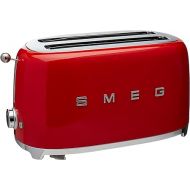 Smeg TSF02RDUS 50's Retro Style Aesthetic 4 Slice Toaster, Red