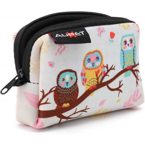 AUPET Cute Three Owls Digital Camera Case Bag Pouch Coin Purse with Strap for Sony Samsung Nikon Canon Kodak