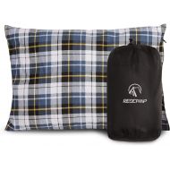 REDCAMP Outdoor Camping Pillow Lightweight, Flannel Travel Pillow Cases, Removable Pillow Cover