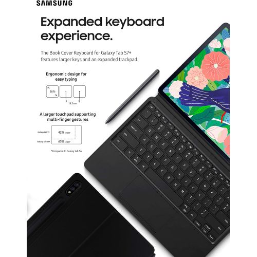삼성 [아마존베스트]Samsung Electronics Samsung Galaxy Tab S7+ Keyboard, Black (EF-DT970UBEGUJ)