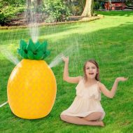 JOYIN Inflatable Tropical Pineapple Sprinkler, 35” Lawn Sprinkler for Kids Water Toy for Boys Girls Water Party Outdoor Sprinkler for Water Fun