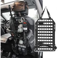 PETAC GEAR Tactical Car Seat Back Organizer | Rigid Molle Panels for Vehicles | Truck Mount Rack Panel for Tactical Gear Accessories. (Black-1Count)