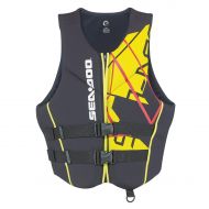 Sea-Doo New Freedom PFD Mens Size XL Life Vest 2858641210 Black/Yellow