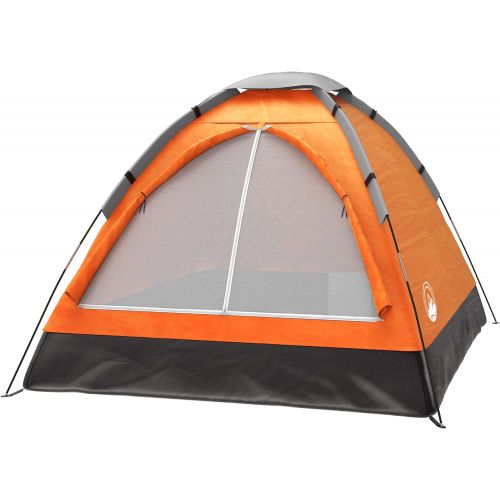  2 Person Dome Tent - Rain Fly & Carry Bag - Easy Set Up-Great for Camping, Backpacking, Hiking & Outdoor Music Festivals by Wakeman Outdoors (Orange)