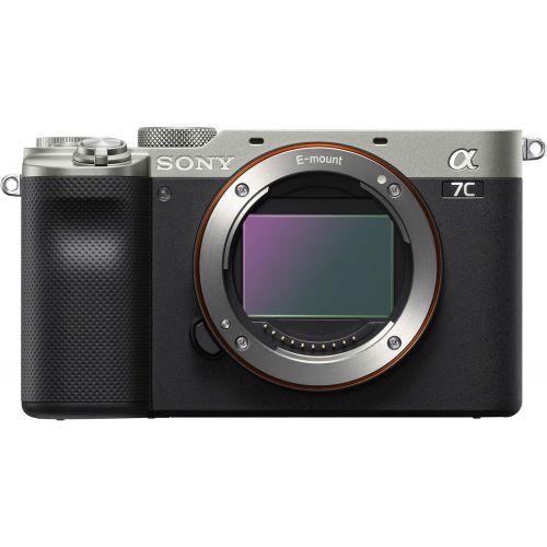 소니 Sony a7C Mirrorless Full Frame Camera 2 Lens Kit Body with 28-60mm F4-5.6 + 50mm F1.8 SEL50F18 Silver ILCE7CL/S Bundle with Deco Gear Photography Backpack Case, Software and Access