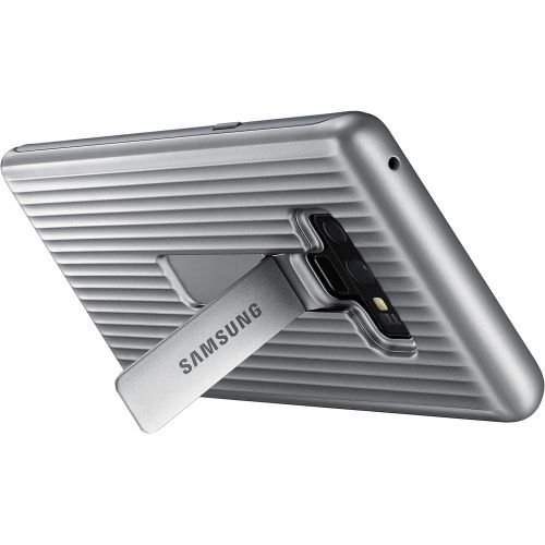 삼성 Samsung Galaxy Note9 Case, Rugged Military Grade Protective Cover with Kickstand, Silver