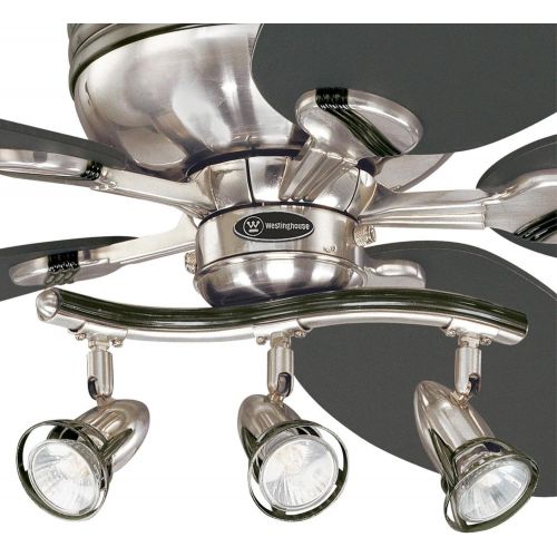  [아마존베스트]Westinghouse Lighting 7234220 Xavier II Indoor Ceiling Fan with Light, 52 Inch, Brushed Nickel W Gun