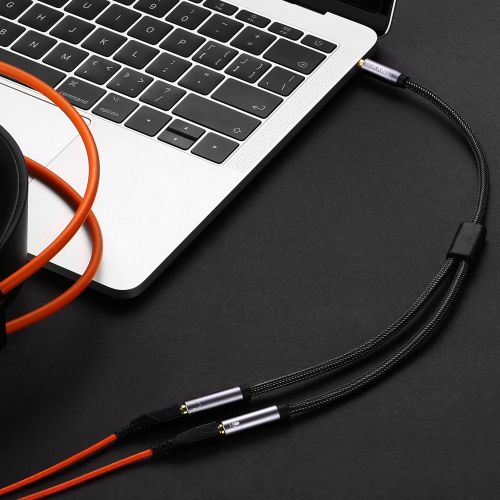  [아마존베스트]DuKabel Audio Microphone Combo Adapter for PC Gaming Heaset 3.5 mm Jack Y Splitter Adapter Cable (2 x TRS Jack Socket to TRRS Jack Plug) for PS4, Xbox One, Mobile Phone and Laptop