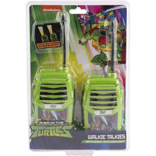  [아마존베스트]Sakar Teenage Mutant Ninja Turtles Molded Walkie Talkies for Kids WT2-01082 | Safe and Flexible Antenna, 1000ft Range, Easy-to-Use Power Switch, Belt Clip, Pack of 2, Stylish Appearance,