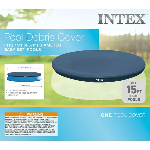 인텍스 Intex Recreation 28023E N/AA Intex 15-Foot Round Easy Set Pool Cover, Blue