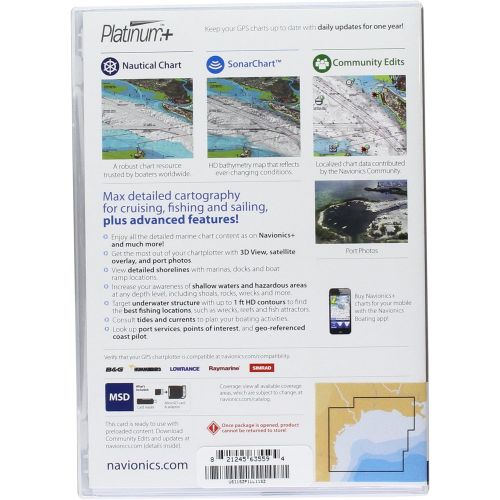  [아마존베스트]Navionics Platinum+ SD 635 West Gulf of Mexico Nautical Chart on SD/Micro-SD Card - MSD/635P+