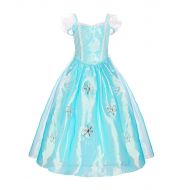 ReliBeauty Little Girls Organdie Snowflake Elsa Dress up Costume