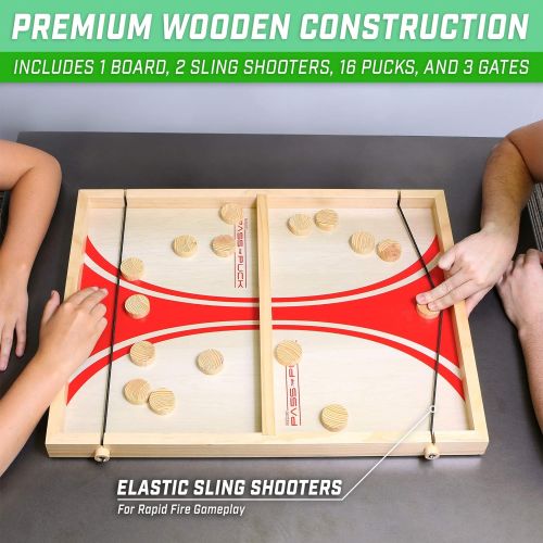  GoSports Pass the Puck Game Set - Rapid-Shot Tabletop Board Game - Fun for Kids & Adults