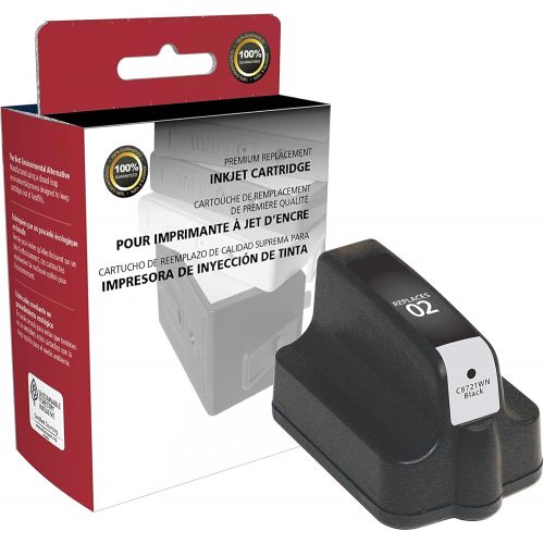  Inksters of America Remanufactured Ink Cartridge Replacement for HP 02 Black HY, C8721WN (#02)