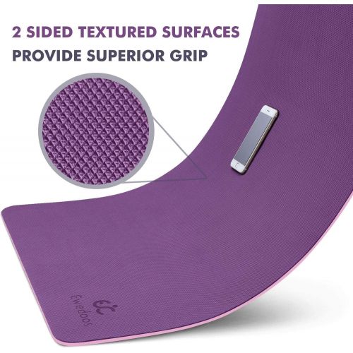  Ewedoos Yoga Mat Non Slip TPE Yoga Mats Exercise Mat Eco Friendly Workout Mat for Yoga, Pilates and Floor Exercise Thick Fitness Mat Carry Strap Included