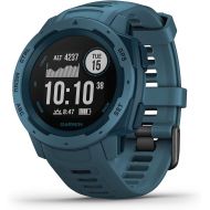 Garmin Instinct, Rugged Outdoor Watch with GPS, Features Glonass and Galileo, Heart Rate Monitoring and 3-Axis Compass, Lakeside Blue