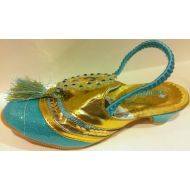 Disney Princess Jasmine From Aladdin, Dress up Pretend Play Halloween Costume Accessory Slippers Shoes Girls Shoe Size 7-8