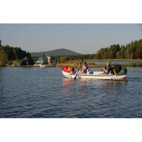 씨이글 Sea Eagle 3 Person Inflatable Portable Sport Kayak Canoe w/Paddles