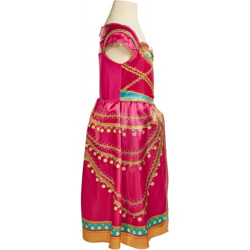  Disney Aladdin Jasmine Dress Costume Pink Fuchsia outfit