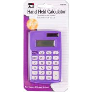 Charles Leonard Inc. Charles Leonard Hand Held Calculator, Battery and Solar Powered with 8 Digit Display, Assorted Colors (39100)