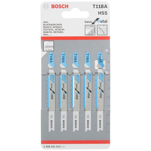  Bosch 2608631013 Jigsaw BladeT 118 A (5 Piece)