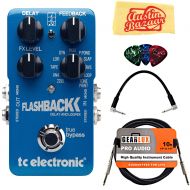 TC Electronic Flashback Delay and Looper Guitar Effects Pedal Bundle with Gearlux Instrument Cable, Patch Cable, Picks, and Polishing Cloth