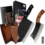 XYJ Full Tang Cleaver Kitchen Knife Chinese Vegetable Knives Stainless Steel Chef Butcher Knife With Carry Sheath For Home Kitchen or Camping