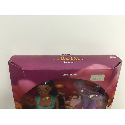  Disneys Year 1992 Aladdin Movie Series 12 Inch Doll Princess Jasmine with Harem Pants, Top, Jeweled Headband, Palace Costume, Jeweled Headdress, Necklace, Shoe and Hairbrush