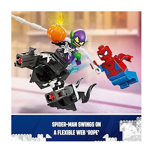  LEGO Marvel Spider-Man Race Car & Venom Green Goblin, Marvel Building Toy for Kids with Ghost-Spider Minifigure and Buildable Race Car Toy, Spider-Man Gift for Boys and Girls Ages 7 and Up, 76279