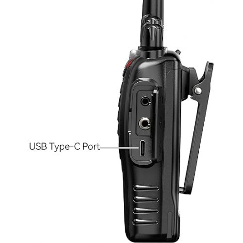  Rechargeable Long Range Two-Way Radios with Earpiece 6 Pack Arcshell AR-5 Walkie Talkies Li-ion Battery and Charger Included