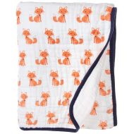 Hudson Baby Four Layer Muslin Tranquility Blanket, Foxes