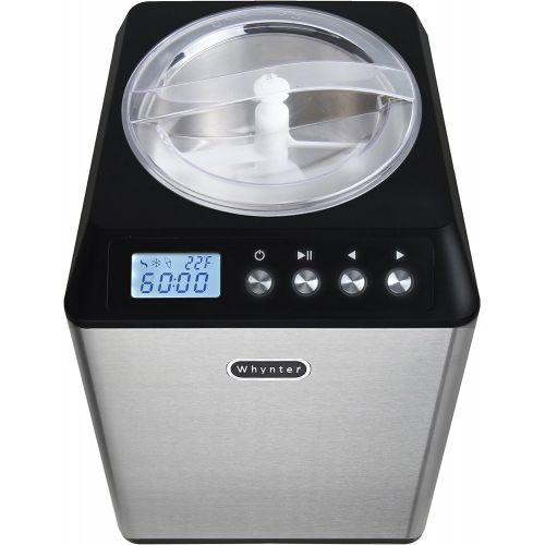  Whynter ICM-201SB Upright Automatic Ice Cream Maker 2 Quart Capacity Built-in Compressor, no pre-Freezing, LCD Digital Display, Timer, Stainless Steel Mixing Bowl, 2.1