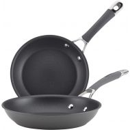 Circulon Radiance Hard Anodized Nonstick Frying Pan Set / Fry Pan Set / Hard Anodized Skillet Set - 8.5 Inch and 10 Inch, Gray