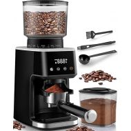 Zulay Adjustable Espresso Grinder - Anti-Static Commercial Burr Coffee Grinder - 51 Precise Grind Settings Electric Mill Grinder for Espresso, Percolator, French Press, American, Turkish, Drip Coffee