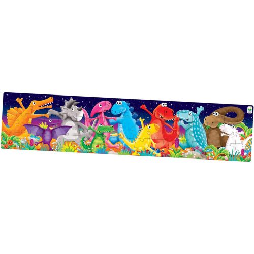  The Learning Journey Long & Tall Puzzle - Color Dancing Dinosaurs - 51 Piece, 5-Foot-Long Preschool Puzzle - Educational Gifts for Boys & Girls Ages 3 & Up, Multi (423929)