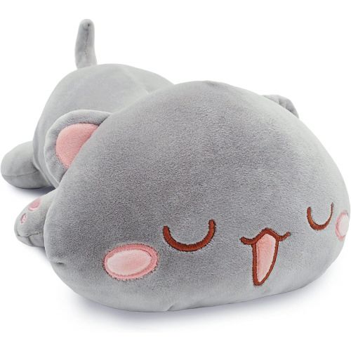  [아마존베스트]Onsoyours Cute Kitten Plush Toy Stuffed Animal Pet Kitty Soft Anime Cat Plush Pillow for Kids (Gray B, 12)