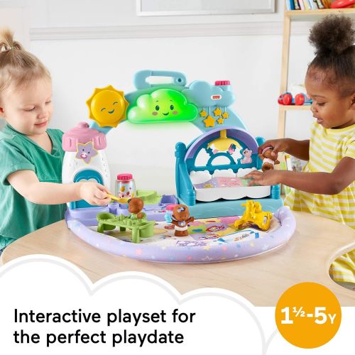  Fisher-Price Little People 1-2-3 Babies Playdate Musical playset with 3 Black Baby Figures for Toddlers and Preschool Kids
