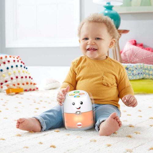  Fisher-Price Laugh & Learn Babble & Wobble Hub, interactive pretend hub toy with music, lights and learning content for baby and toddler ages 9-36 months