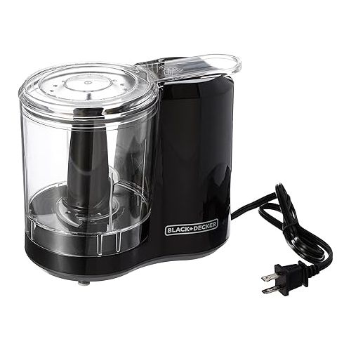  Black+Decker FreshPrep 3-Cup Electric Food Chopper and BLACK+DECKER EasyCut Extra-Tall Can Opener with Knife Sharpener and Bottle Opener