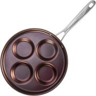 TECHEF - Eggcelente Pan, Swedish Pancake Pan, Plett Pan, Multi Egg Pan, 4-Cup Egg Frying Pan, Nonstick Egg Cooker Pan, (Made in Korea) (Purple)